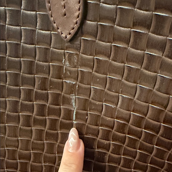 Dooney & Bourke Lilliana Brown Woven Tote and Pouch Set - Picture 5 of 14